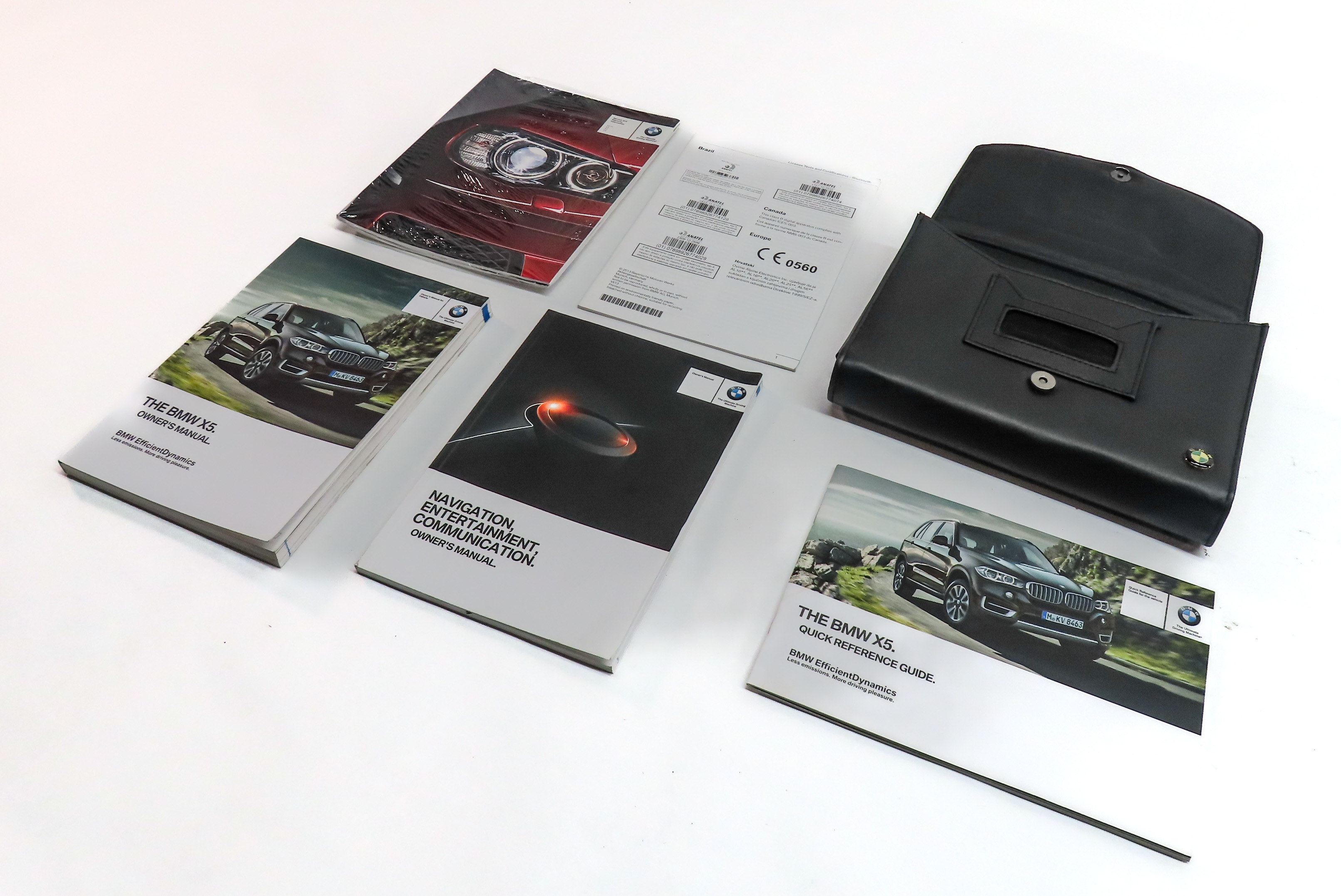 2014 BMW X5 (F15) OWNERS MANUAL BOOKLET BOOK MANUAL SET 5 w/ CARRY CARRYING CASE — exact item pictured